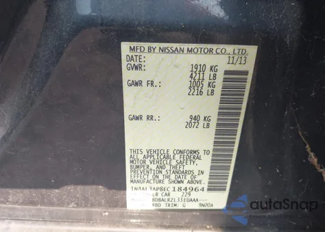 2014 Nissan Altima 2.5 S from USA, damaged, VIN 1N4AL3AP8EC184964